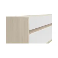 Mueble RTV Kim con 3 cajones y puertas roble riva claro/blanco