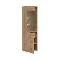 Vitrina Zele 56 cm con 2 puertas roble wotan