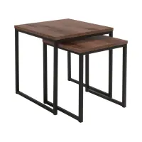 Juego de dos mesas de centro Aroz 40/50 cm roble monastery