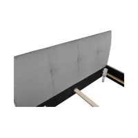 Cama tapizada Mala gris 160x200