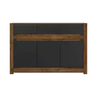 Cómoda Ruso 149 cm con 3 puertas y 3 cajones roble april/negro mate