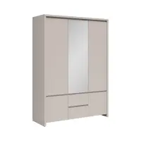 Armario de cinco puertas Kaspian 153 cm con espejo y cajones cachemira