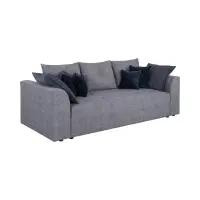 Sofá de tres plazas Royal IV convertible con arcón gris oscuro