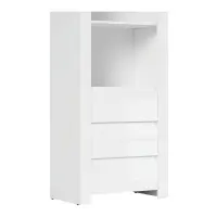 Estantería Holten 68 cm con 3 cajones y 4 estantes blanca