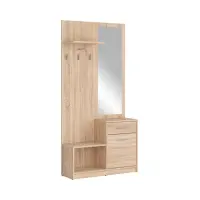 Conjunto de recibidor Nepo Plus 90 cm roble sonoma