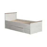 Cama Luca Juzi 90x200 con cajón alerce sibiu claro