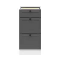 Armario de cocina bajo Junona Line 40 cm con cajones grafito