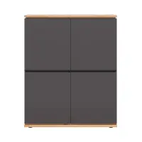 Armario Yamael 100 cm con 4 puertas grafito