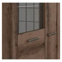 Vitrina Balin 101 cm con 2 puertas roble monastery