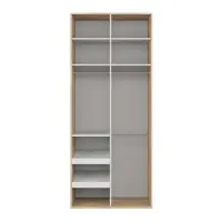 Armario de dos puertas Flex 100 cm blanco brillo