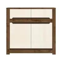 Cómoda Ruso 104 cm con 2 puertas y 2 cajones roble april/brillo perlado