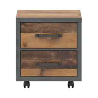 Cajonera Weston 46 cm con 2 cajones pino old style