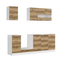 Conjunto de cocina Junona Line 220 cm roble delano claro