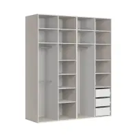 Armario modular Flex 200 cm con 4 puertas cachemira