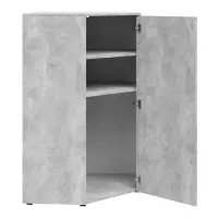 Estantería de esquina MultiDo 71,5x71,5 cm con puertas atelier claro