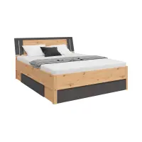 Кровать Saturn 160x200 с 3 ящиками дуб артизан/графит