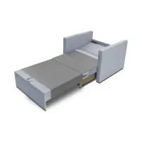 Sofá cama individual Bunio con arcón gris