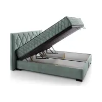 Cama continental Reve 160x200 con contenedor verde claro