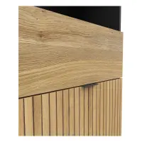 Estantería Luen 57 cm con puertas y cajón roble tegola/roble mauvella