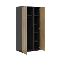 Armario de dos puertas Luen 95 cm roble tegola/roble mauvella