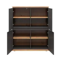 Armario Yamael 100 cm con 4 puertas grafito