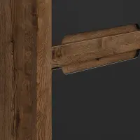 Estantería Ruso 69 cm con 2 puertas roble april/negro mate