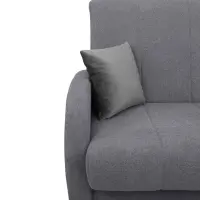 Sofá de dos plazas con función de cama y arcón POLI gris