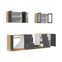 Conjunto de cocina Junona Line 260 cm grafito