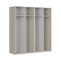 Armario de cuatro puertas Flex 200 cm con espejo cachemira