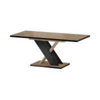 Mesa extensible Eryk 138/178x85 roble artisan/negro