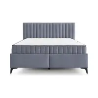 Cama continental Joy 160x200 con contenedores gris