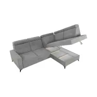 Угловой диван правосторонний Amado раскладной с ящиком серый