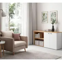 Estantería System 64 con estante roble coast evoke