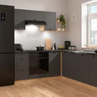 Conjunto de cocina de esquina Junona Line 200x220 grafito con encimera