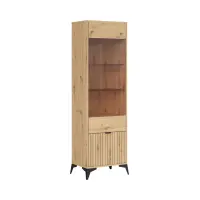 Vitrina alta Lamea 60 cm con puertas roble artisan