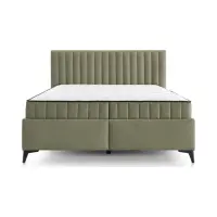 Cama continental Joy 160x200 con contenedores verde claro