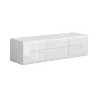 Mueble RTV Azteca Trio 150 cm con 2 puertas y 2 cajones blanco brillo