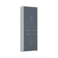 Estantería Office Lux 79 cm con 4 puertas y 2 cajones gris claro
