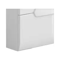 Mesita de noche Azteca Trio 50 cm con 2 cajones blanco brillo