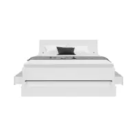 Cama Saturn 180x200 con 3 cajones blanca