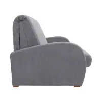Sofá de dos plazas con función de cama y arcón POLI gris