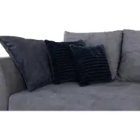 Sofá de tres plazas Royal IV convertible con arcón gris oscuro