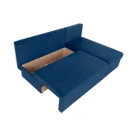 Sofá rinconera universal Laro convertible con arcón azul marino