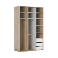 Armario modular Flex 150 cm con puertas y espejo roble sonoma
