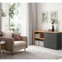 Estantería System 64 con estante roble coast evoke