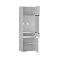 Vitrina Azteca Trio 60 cm con 2 puertas blanco brillo