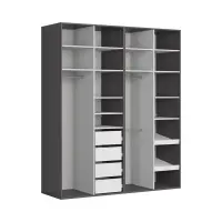 Armario modular Flex 200 cm con puertas grafito