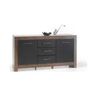 Cómoda Balin 160 cm con 2 puertas y 3 cajones roble monastery/roble negro