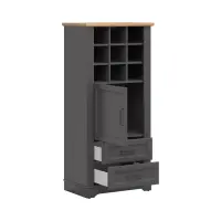 Estantería Tolmin 68 cm con puertas y cajón grafito/roble artisan