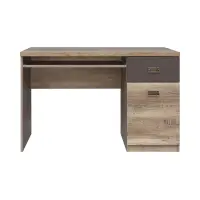 Escritorio Malcolm 120 cm con puerta y cajón roble canyon monument